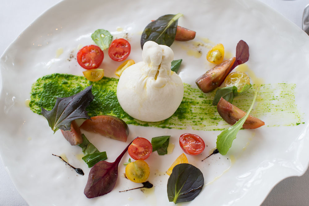 Mozzarella and tomato dish, Caldesi in Campagna