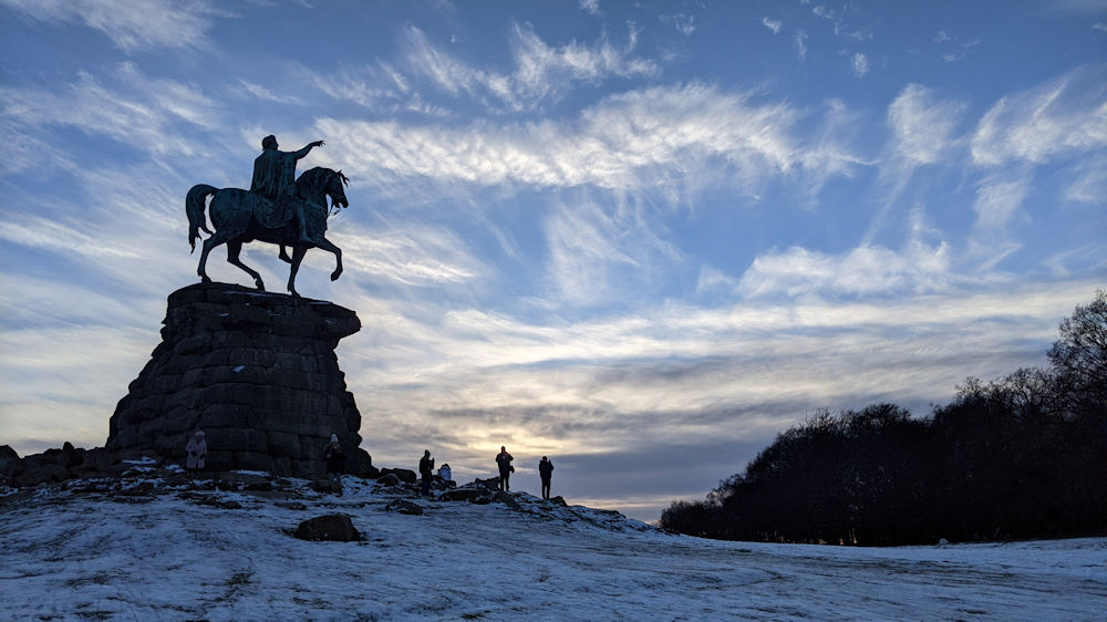 The Copper Horse in winter