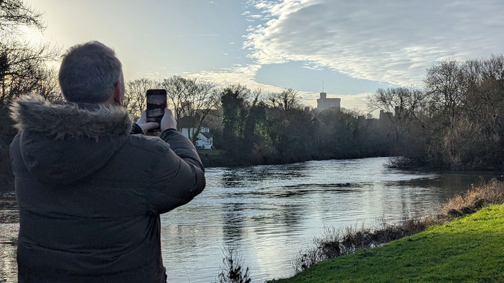 Taking a photo of Windsor Castle